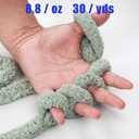 Sage Green Chunky Chenille Yarn - 6 PCS Bulky Plush Yarn for Hand Knitting Blankets (30 Yards, 8.8 Ounces Each)