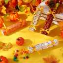 60 Pack Thanksgiving Crackers Kit Party Favors DIY Empty Turkey Cracker Fall Pumpkin Maple Leaf Turkey Fill Your Own Thanksgiving Bulk for Candy Treat Goody Gift Boxes No Snap Table Decor (Orange and Red)