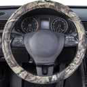 Mossy Oak Full Camo Steering Wheel Cover - Made from Premium Cotton Twill, Universal Fit for 14 1/2 to 15 inches - Official Licensed Product