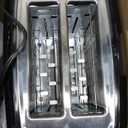 Toastmaster 2-Slice Toaster - Black with Stainless Steel - Kitchen Essential for Sandwich Bread & Breakfast Toast - Toaster with Wide Slots, High Rise Toast Lift & Cool-Touch Exterior