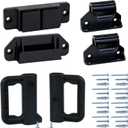 KISKIZ Retractable Baby Gate Replacement Parts Kit - Black Retractable Gates Full Set Wall Mount Accessories with Brackets, Latches, Hooks and Screws