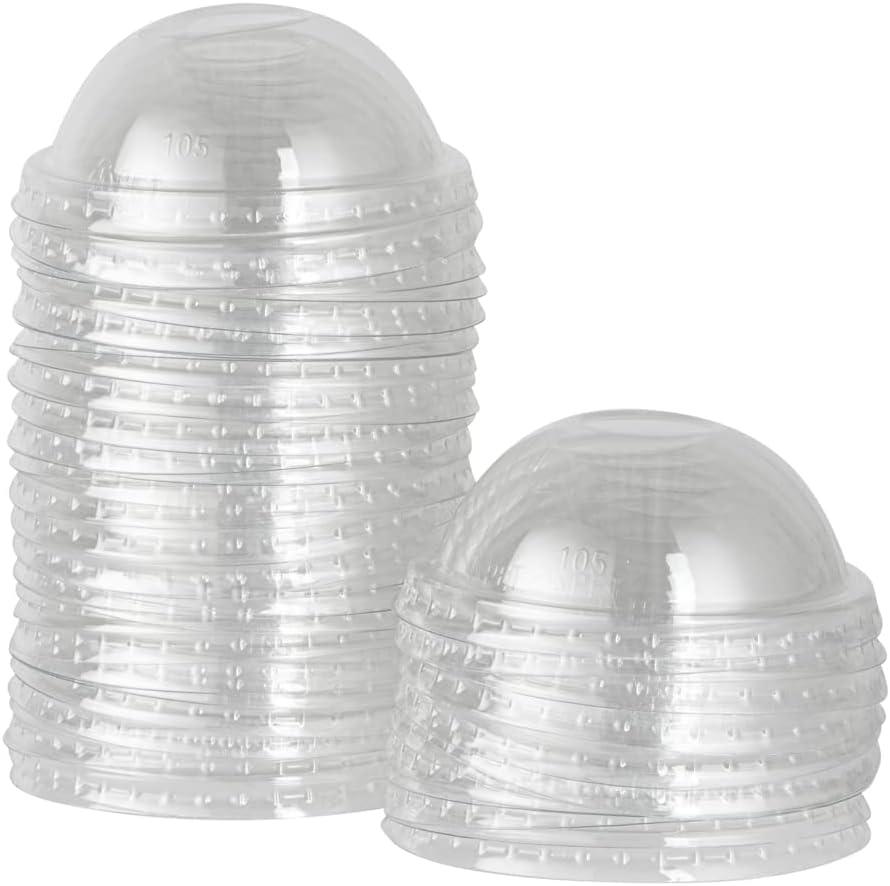 LIDS ONLY: Dome-Shaped Lids, 50 Transparent Plastic Lids For 12 Ounce Coppetta To Go Cups - Cups Sold Separately, Disposable, Clear Plastic Dessert Cups Lids, For Dessert Takeaways- Restaurantware