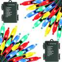 2 Pack Battery Operated Christmas Lights, Total 100LED 32FT Christmas Lights Outdoor, Waterproof Mini String Lights with 8 Modes, Decorations for Indoor Patio Garden Party Decor (Multi-Colored)