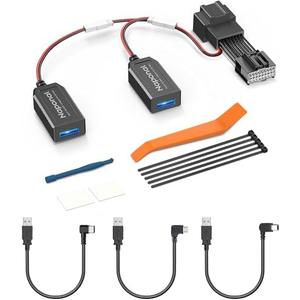 Naponal GPS Dash Cam Power Adapter, (16Pin Type A Connector) Mirror Camera Radar Charger Station GPS Dashcam Charger Cable for Select Ford Bronco, F150 and More with Auto-dimming Rearview Mirror