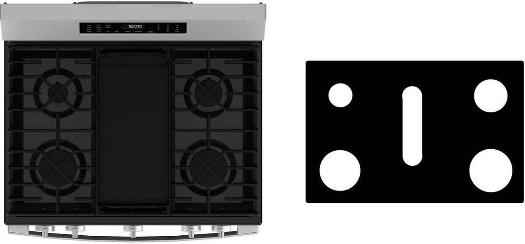 Custom Fit Reusable Burner Liner for Frigidaire Gas Range Stove Protect Your Stovetop with this Splatter Guard Cover - GGF600AVSS