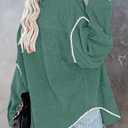 ZESICA Womens Corduroy Shacket Jacket Long Sleeve Button Down Shirt Oversized Blouses Tops with Pockets (Green, L)