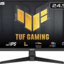 ASUS TUF Gaming 25 (24.5 viewable) 1080P Gaming Monitor (VG259Q3A) FHD, 180Hz, 1ms, Fast IPS, Extreme Low Motion Blur, FreeSync, Variable Overdrive, Speakers, 99% sRGB, Shadow Boost 