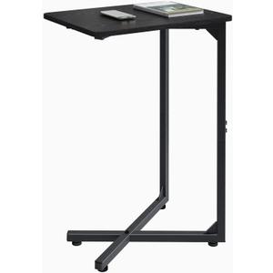 C-Shaped End Table, Small Couch Side Table, Sofa TV Tray Table for Living Room, Bedroom, Bedside ET-X-BK1