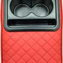 Center Console Cover, Middle Console Cover, Good Elasticity, Good Breathability, Lightweight, Wear-Resistant, Scratch Resistant Fits Most Sedans, SUVs, Trucks, and Vans (Diamond&Wine Red)