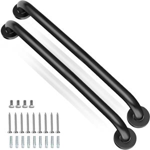 Shower Grab Bars, 2 Pack 24 Inch Heavy Duty Non-Slip Bathroom Grab Bars, 1.25" Diameter Bathroom Safety Handle for Elderly, Handicap Assist Grab Bar for Bathtub/Shower/Toilet