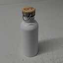 Bambaw Metal Water Bottle, White Water Bottle, Reusable Non-Insulated Sports Bottle, 1 Litre Stainless Steel Bottle, 1 Litre Stainless Steel Bottle  Polar White (32 oz)