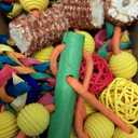 Bird Toys, Parrot Toys for Large Birds,Natural Corn cob and Loofah Slices Bird chew Toys for African Grey Parrots, Macaws, Cockatoos, Amazon Parrot and other Small and Medium-Sized Parrot (Colorful)