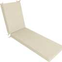 Favoyard Outdoor Lounge Chair Cushion 72x21x3 in Rainproof Color Fade-Resistant & Removable Cover Patio Chaise Lounge Cushion with High Resilience Insert Straps Hidden Zipper for Pool Lounge Chairs (Beige)