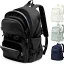 Black Lightweight Backpack for College & High School Backpack With Lots of Pockets Cute School Bag for Girls Boys, Large Capacity Bookbag for Women Men, Waterproof Teens Casual Daypack Backpack