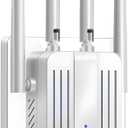 2025 WiFi Extender Signal Booster for Home - 10K Sq.Ft Coverage | 90% Faster Internet Booster with Unmatched Wall - Penetrating Strength,Easy Setup Wireless Repeater Works with Any Router White