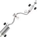 Exhaust Resonator Pipe Muffler Kit Compatible with 2014-2018 Nissan Versa Note 1.6L, Free Gaskets, Clamp, Hangers, and Bolt Kit Included