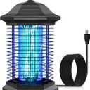 AMUFER Bug Zapper Outdoor Indoor, 18W Power & 4400V Instant Grid Mosquito Repellent, Insect Control Efficiency Increased 100%, 1/2 Acre Coverage, Fly Trap for Patio, Backyard, Home