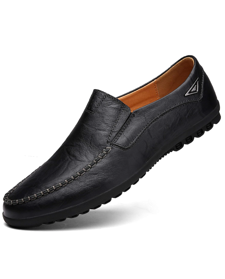 Go Tour Men’s Casual Leather Fashion Slip-on Loafers Shoes 9.5