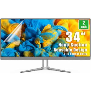 [2-Pack] 34 Inch 21:9 Monitor Screen Protector - Anti Glare Blue Light