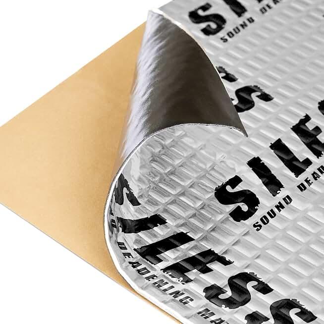 Siless 80 mil 10 sqft Car Sound Deadening mat - Butyl Automotive Sound Deadener - Noise Insulation and Vibration Dampening Material