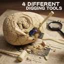 36 Unique Dinosaurs Excavation Kit, Jumbo Dino Egg Dig Kit Toys with Tool & Learning Cards, STEM Science Experiments Gift for Kids 3-12 Years Old, Easter Basket Stuffers, Party Favors for Boys & Girls