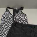 Tempt Me Women Two Piece Tankini Swimsuit Racerback Bathing Suits Tops with Shorts High Waisted (Small)