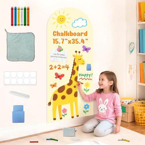 Arch Magnetic Wall Decal for Kids Magnetic Chalkboard Self Adhesive Magnet Wall Board Peel and Stick Magnet Stickers for Playroom Blackboard Wallpaper Contact Paper Roll for Home School 15.7"x39.4"