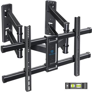 PERLESMITH Corner TV Wall Mount Full Motion, Corner TV Bracket Fits 37-70 Inch LED, LCD 4K Flat Curved Screen TVs Hold up to 99 lbs, Max VESA 600x400 Tilt, Swivel and Level, PSCLF1