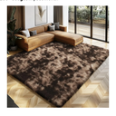Shag Area Rugs for Bedroom Living Room,4X6 Ultra Soft Fluffy Area Rugs for Dorm,Indoor Carpet Nursery Rugs for Kids Girls Room Home Decor, Mottling Brown