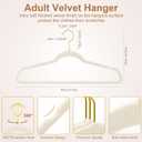 TIMMY 36-Pack Velvet Hangers with Gold Hooks - Space-Saving Non-Slip Heavy-Duty Clothes Hangers for Coats, Suits, Dresses, and Sweaters - Slim Design(Ivory+Gold), 17inch-36pack