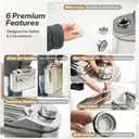 2.6 Gallon Cooking Oil Storage Container with Strainer Fryer Drain Hose, 304 Stainless Hot Oil Container for Kitchen, Large Grease Can & Water Jug for Restaurant, Dining Car, Picnic, Camping