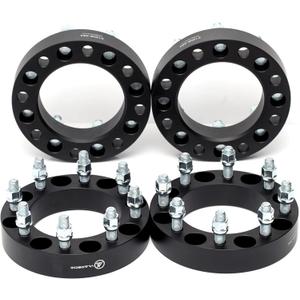 VLAOSCHI Black Forged 8x170 to 8x6.5 Wheel Adapters 1.5 Inch with 14x1.5 Studs Compatible with Ford 8 Lug for 2003-2005 Excursion | 1999-2022 F250 F350 Super Duty (Only with 14x1.5 Lugs) - Pack of 4