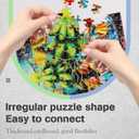 MISITU Small Jigsaw Puzzles for Adults Challenging Puzzle Small Puzzles Mini Jigsaw Puzzles 150 Pieces Micro Tiny Puzzle Christmas Jigsaw Puzzle Santa Claus Travel Puzzles 6 x 4 inch 4 Packs
