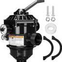 262506 1-1/2-Inch 6-Way Clamp Style Multiport Valve Replacement - Compatible with Tagelus, Sand Dollar, MeteorPool and Spa Sand Filters (Fits Models 262504, 261130)