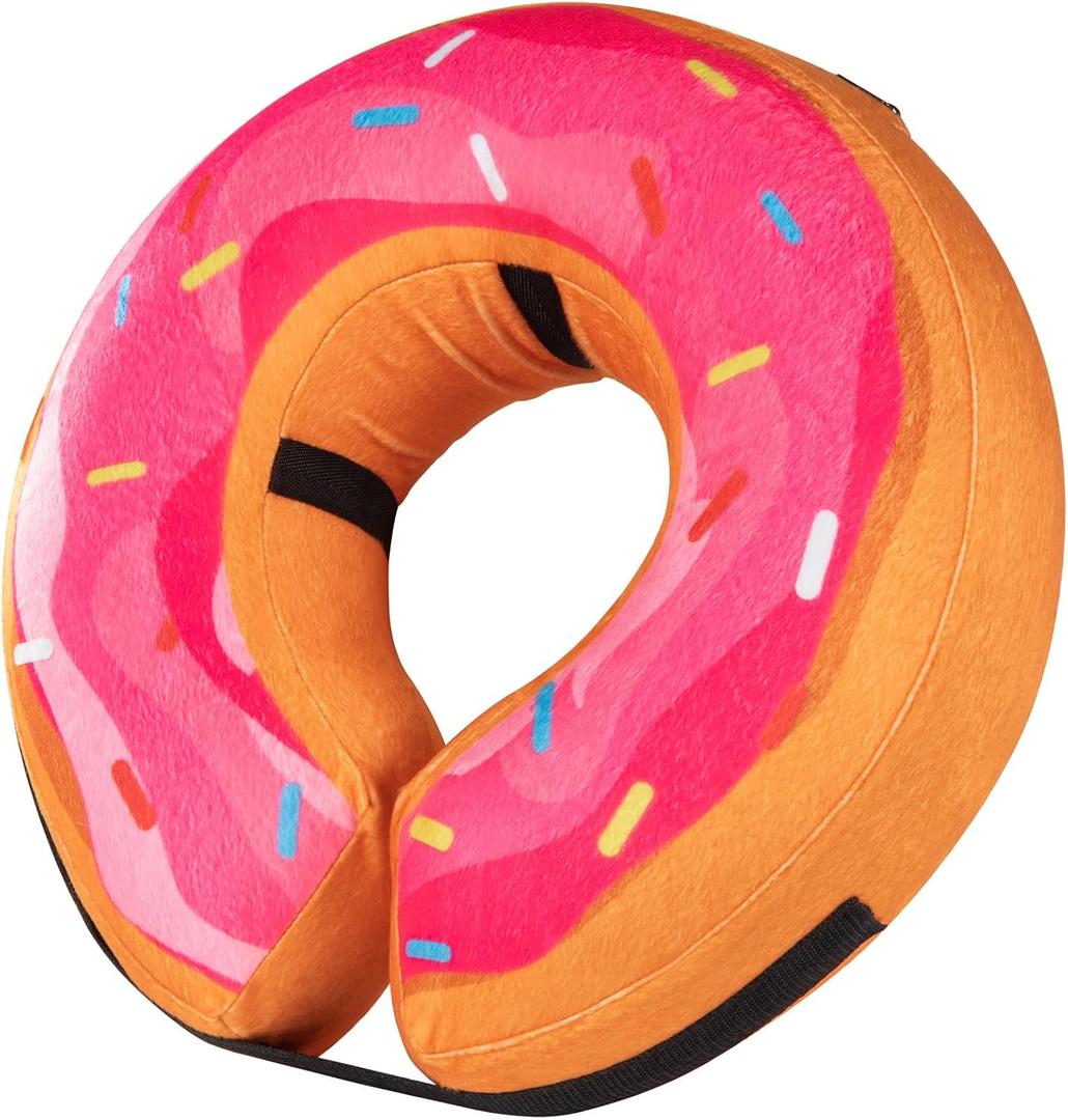 Grand Line Donut Inflatable Collar for Dogs and Cats, Soft Recovery Dog Cone After Surgery, Protective Pet Neck Cone for Small, Medium, Large Dogs, Not Block Vision (Pink, L) (Orange)