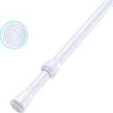 AIZESI 1pcs Tension Curtain Rod Spring Tension Rod Short Curtian Rods No Drilling Expandable Spring Loaded Curtain Tension Rod Adjustable 26 to 39 inch,Best Use Range 28 to 36 inchWhite