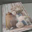 Vintage Rustic Farmhouse Canvas Wall Art Vintage Country Floral Still Life Wall Decor White Daisy Paintings Pictures Wildflower Prints Artwork for Kitchen Bathroom Living room Decoration 16x24in