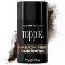 Toppik Hair Building Fibers, Dark Brown, 12g Fill In Fine or Thinning Hair, Instantly Thicker, Fuller Looking, 9 Shades for Men & Women, Keratin Protein Formula
