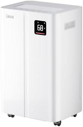 4500 Sq. Ft Dehumidifier for Basement, Lienuis 50 Print Dehumidifiers for Home with Drain Hose, Auto or Manual Drainage, Humidity Control, Dry Clothes Function, 24H Timer,1.06 Gallon Water Tank