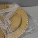 Okllen 12 Pack Plastic Gold Charger Plates, 13" Round Beaded Charger Plates for Wedding, Catering Event, Tabletop Decor