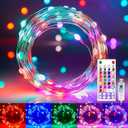 Minetom Fairy Lights Color Changing - 33FT 100 LED String Light with Remote, 16 Single Colors & 6 Holiday Colors,12 Modes, USB Fairy Lights for Bedroom, Halloween Light for Indoor Classroom Christmas