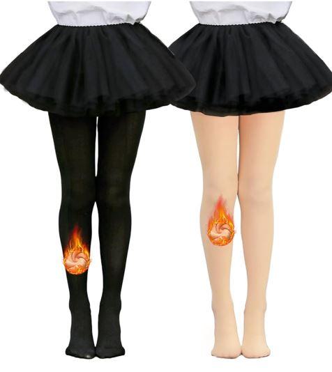 LUCKELF Toddler Girls Fleece Lined Tights Ultra Soft Thick Warm Tights for Cold Winter, Size 4-6 Years Old