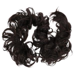 CAISHA Hairpiece Hair Wrap Heat-resistant Synthetic Fibres Curly Messy Updo Dark Brown HW7