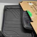 Carbon Fiber Floor Mats for Honda HR-V HRV 2023 2024 2025, All Weather Protection TPE Car Mats Custom Car Liners Accessories, Front & 2nd Row Floor Liners Set, Black