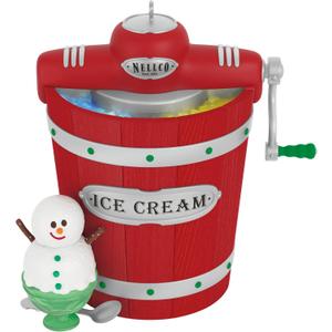 Hallmark Keepsake Christmas Ornament, Nellco Ice Cream Maker Musical with Light, Nostalgia Gifts