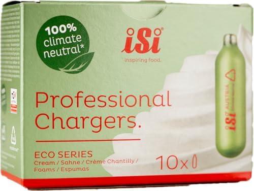 iSi North America Eco Series Professional Culinary Whip Cream Chargers, 8.4g Nitrous Oxide - Sustainable, Vegan-Friendly, Recyclable Steel - Austrian-Made Nitrous Oxide Whipping Chargers (10-Pack)