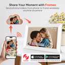 Miroir 10.1 Inch WiFi Digital Photo Frame via Frameo App, 1280x800 HD IPS Touch Screen Electric Picture Frame Display, 32GB Storage, Auto-Rotate, Wall Mountable, Share Photos/Videos Instantly