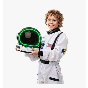 Astronaut Costume for Kids with Helmet, Halloween Costumes for kids Nasa Astronaut Helmet Suit with Movable Visor size (L)