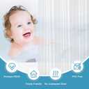 EurCross 9G Clear Shower Curtain Liner 72 x 78 inches Long with 5 Magnet Weights, Heavy Duty Weighted Premium PEVA Plastic Shower Curtain Liner for Bathroom, Without Hooks
