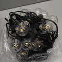 Outdoor String Lights 50ft Connectable Patio Lights with 52 G40 LED Plastic Bulbs (2 Spare) Outside Vintage Hanging Light for Backyard Bistro Balcony Porch Party Wedding, E12, 2200K, Black